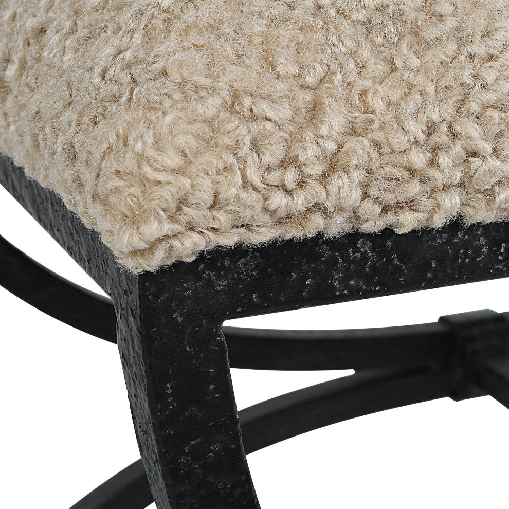 Uttermost 23699 Hacienda Plush Latte Small Bench