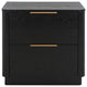 Safavieh Couture Gabrietta 2 Drawer Nightstand Black / Gold