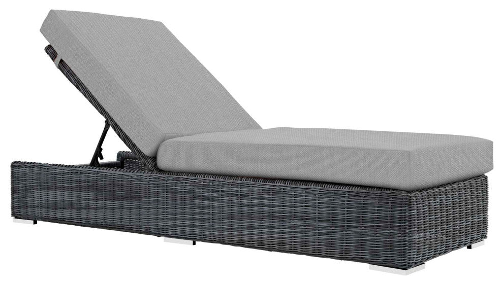 Summon Outdoor Patio Sunbrella, Chaise Lounge, Canvas Gray