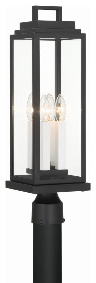 Crystorama Lighting Group ASP-8919 Aspen 4 Light 22" Tall Post - Matte Black