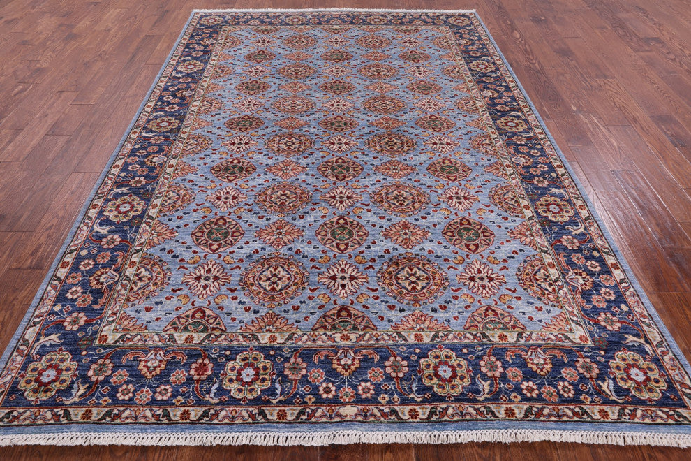 Persian Tabriz Hand-Knotted Wool Rug 6' 10" X 9' 11" Q11298