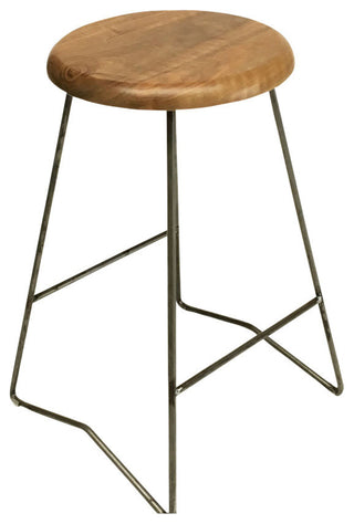 Neal MidCentury Modern Counter Stool, Natural Walnut