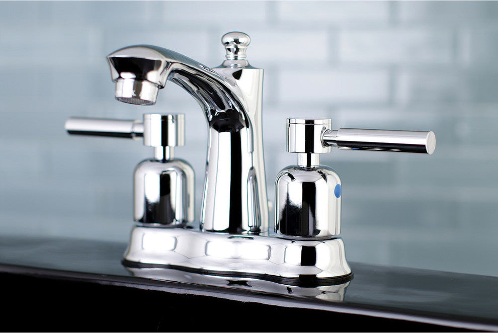 4" Centerset Bathroom Faucet WithRetail Pop-Up, Polished Chrome