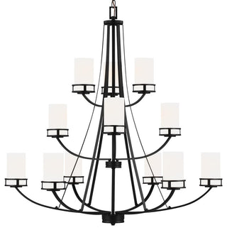 Generation Lighting 3121612 Robie 12 Light 40"W Chandelier - Midnight Black