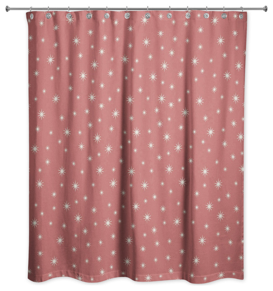 Red Twinkle 71x74 Shower Curtain