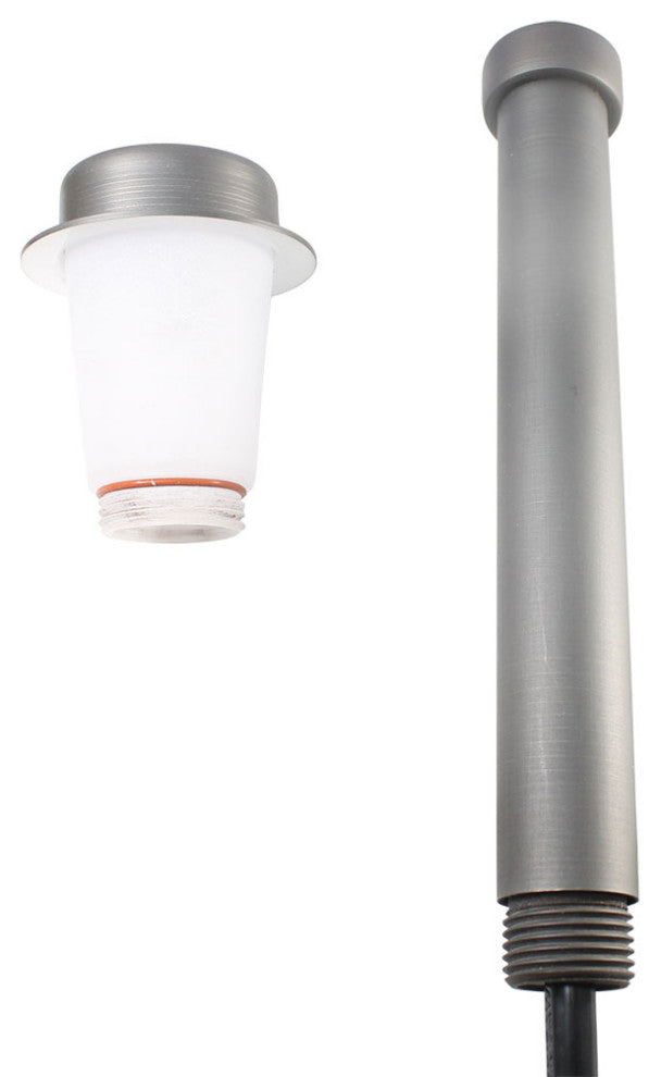 6 Piece Mini Bollard Outdoor LED Area Light Kit, Frosted Diffuser, Gun Metal