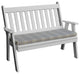Poly Traditional English Garden Bench, White, 4 Foot