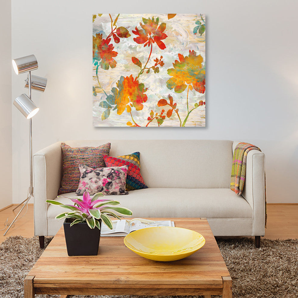 "Garden View I" by Erin Lange, Canvas Print, 37"x37"