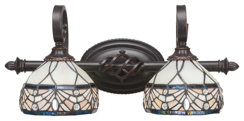 Elegante 2-Light Bath Bar, Royal Merlot Art