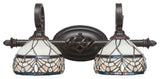 Elegante 2-Light Bath Bar, Royal Merlot Art