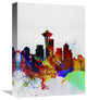 "Seattle Watercolor Skyline 2" Fine Art Print