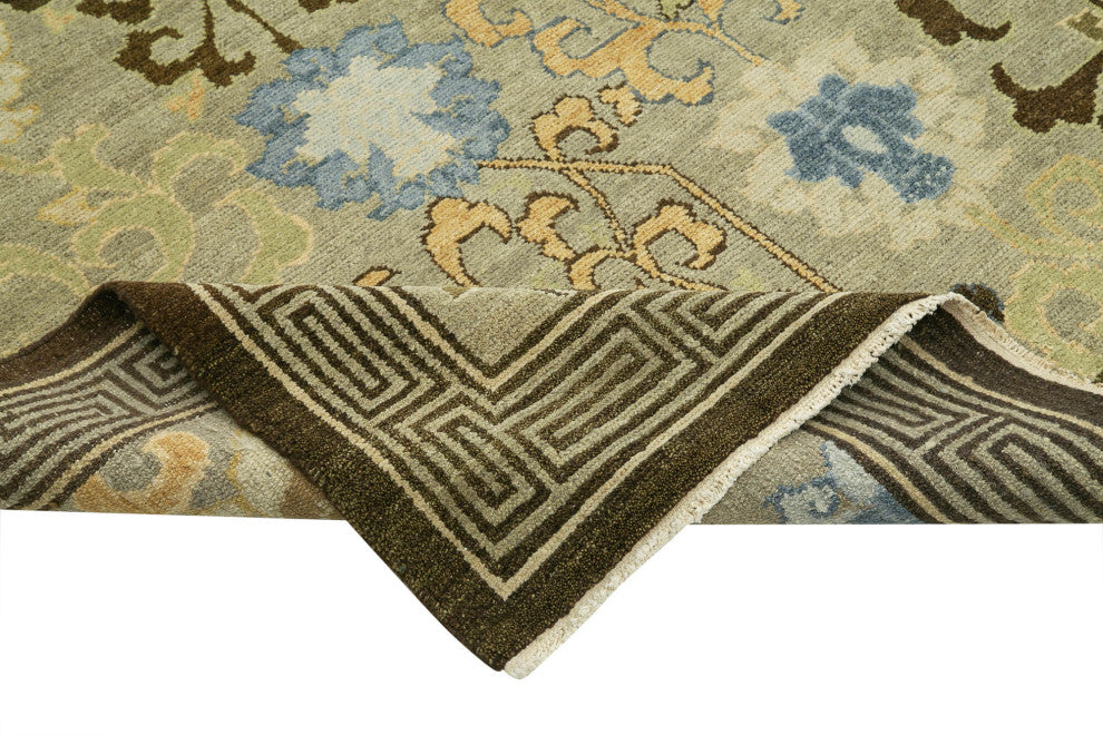 Rug N Carpet - Hand-Knotted Oriental 8' 0" x 9' 11" Pastel Oushak Area Rug