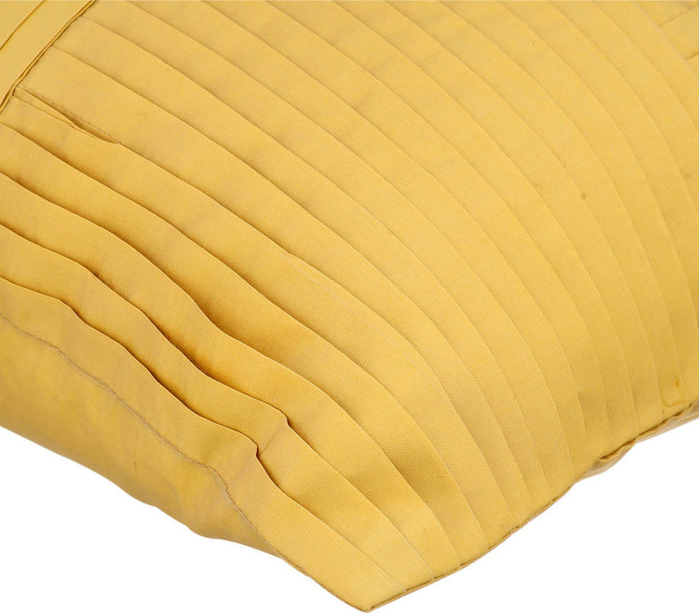 Yellow Decorative Pillow Covers 22"x22" Silk, Yellow Joy