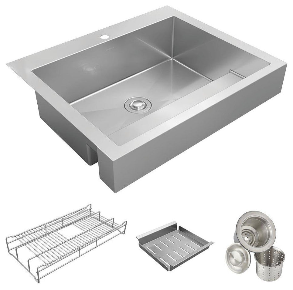 ELDSSF33279DBG Elkay Dart Canyon Stainless Steel Farmhouse ADA Workstation Sink