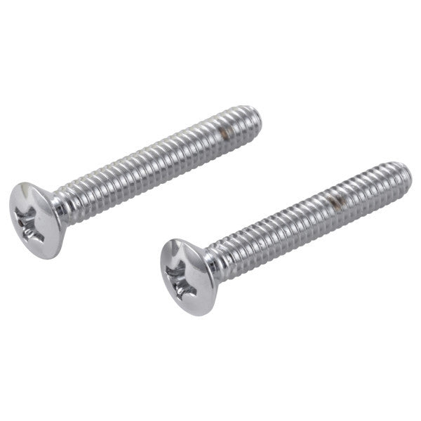 Delta Screws, 2 , Overflow Plate, Chrome, RP6404