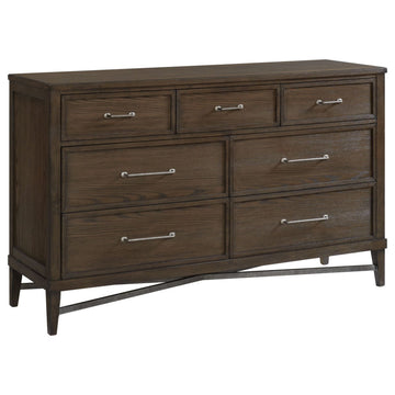 Preston 7-Drawer Dresser, Weathered Vintage Oak