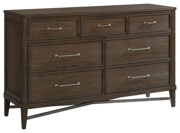 Preston 7-Drawer Dresser, Weathered Vintage Oak