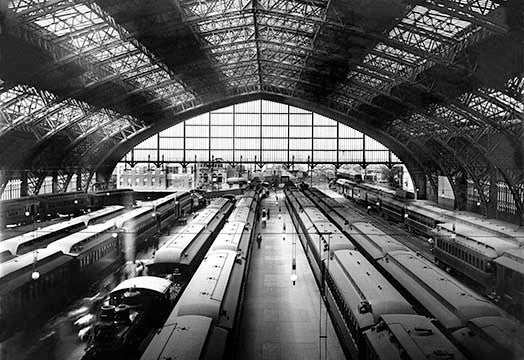 Looking Out the Reading Railroad Shedhouse, Philadelphia, PA
