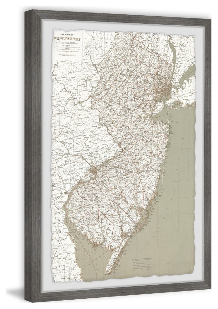 "Green New Jersey" Framed Painting Print, 20x30