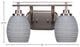 Odyssey 2 Light Bath Bar In Brushed Nickel Finish With 5" Gray Matrix Glass