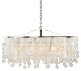 Elsa Capiz Shell 36" Pendant Satin Nickel