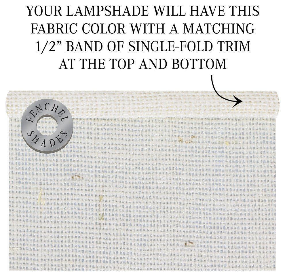 Fenchel Shades 11"x11"x15" Spider Attachment Drum Lamp Shade, Burlap Off White