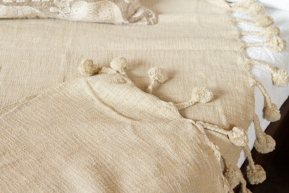 Sand Hand-Loomed Cotton Throw