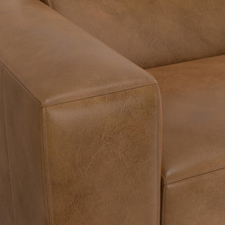 Rex Right-Facing Modular Sectional Sofa in Genuine Leather