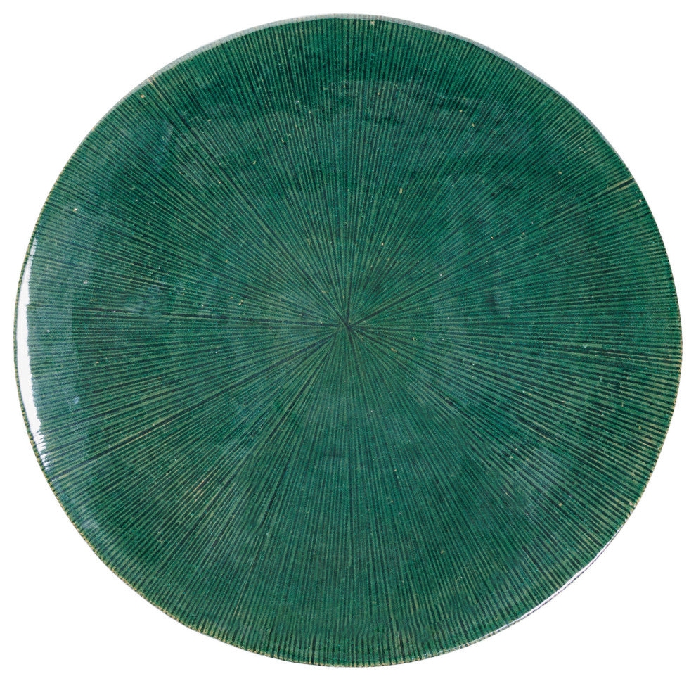 Sunburst Ceramic Round Patio Accent Table