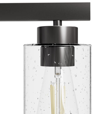 Hartland Noble Bronze With Seeded Glass 4 Light Vanity Wall