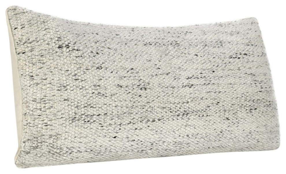 Stella Recycled Fabric Fabric Throw Pillow by Kosas Home, Ivory, 16x36