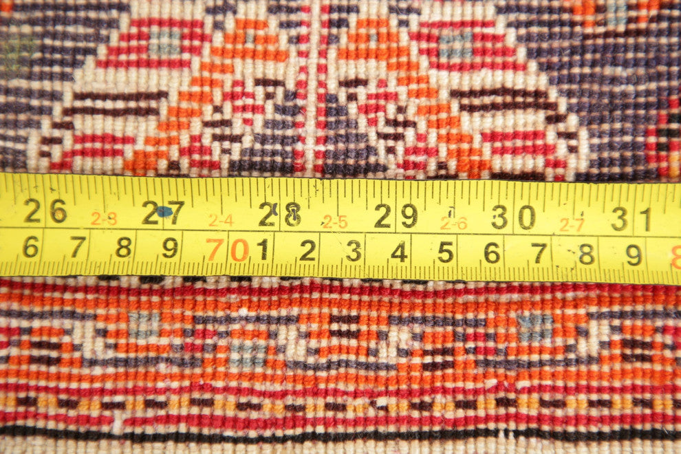 Consigned, Faded Traditional Handmade Vintage-Style Persian Area Rug, Red, 5x8