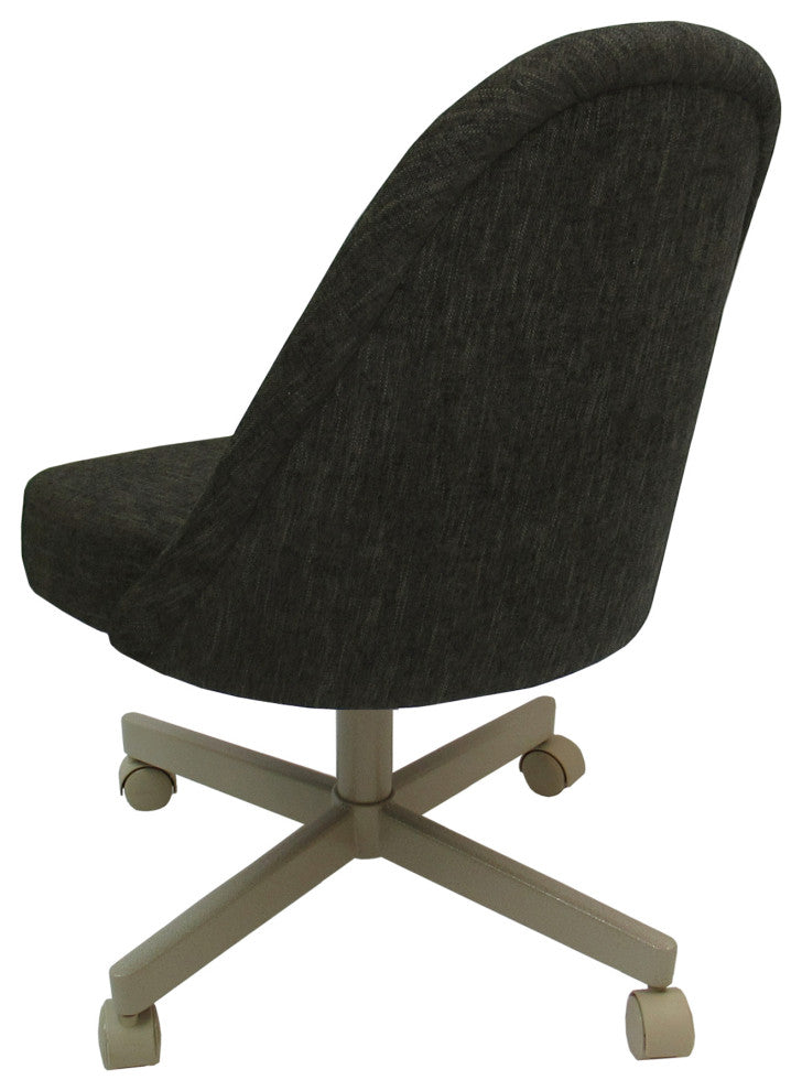 M-235 Swivel Metal Dining Caster Chair, Sanora Brown - Beige