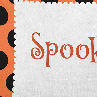 Halloween Spooky Dots Accent Pillow, Traditional Orange, 26"x26"
