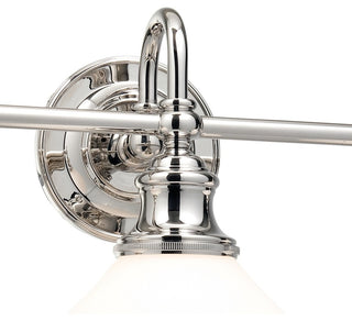 Sutton 3-Light Bath and Vanity-Light, Polished Nickel