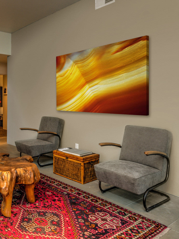 "Golden Waves" Painting Print on Canvas