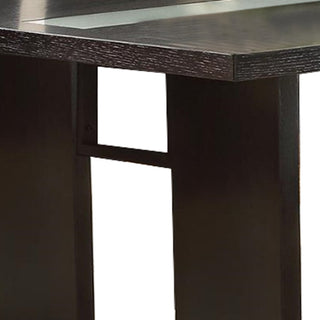 Benzara BM171303 Sturdy Wooden Dining Table, Brown