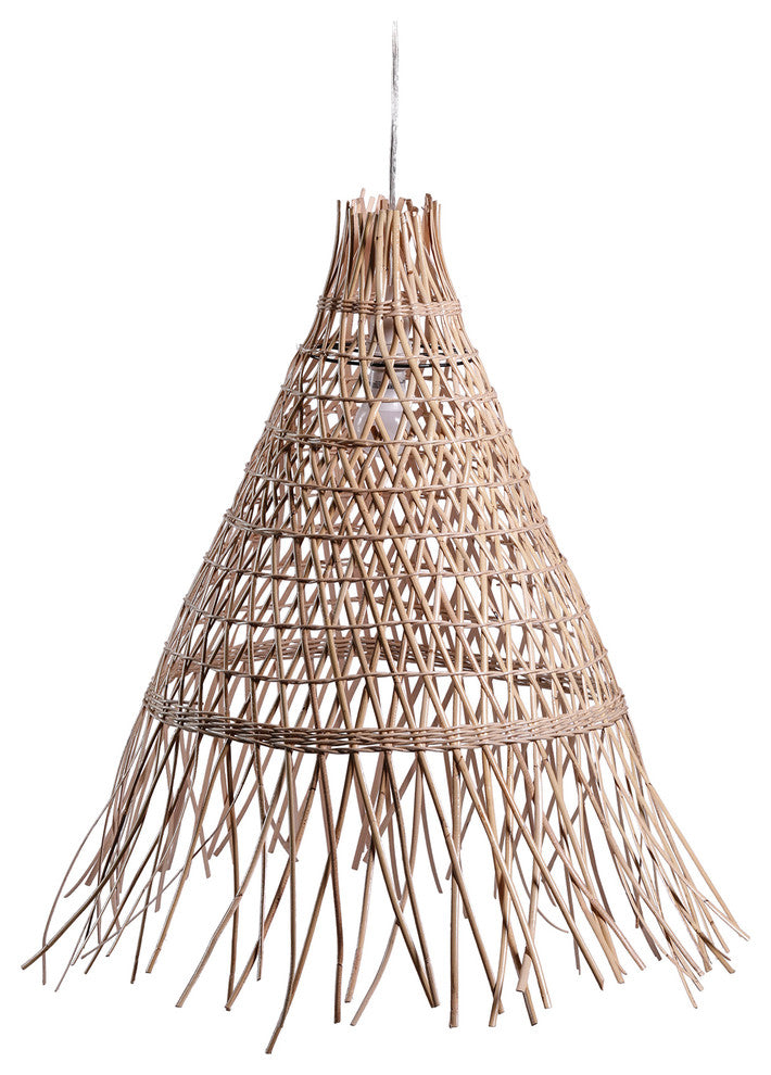 Perissa Rattan Pendant Lamp, 28.5" Diameter