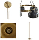 INK+IVY Abbott 4-Light Metal Shade Chandelier, Black/Gold