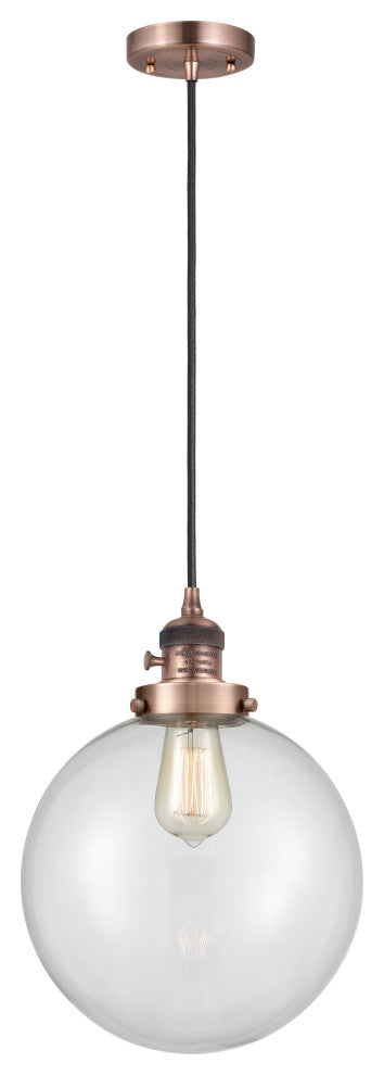 INNOVATIONS 201CSW-AC-G202-10 1-Light Mini Pendant Antique Copper