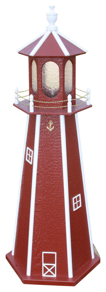 Standard Lighthouse, Stauffer Red & White, 4 Foot, Revolving Beacon Light