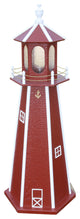 Standard Lighthouse, Stauffer Red & White, 4 Foot, Revolving Beacon Light