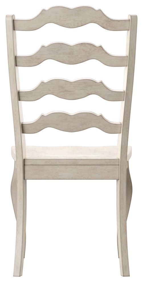 Arbor Hill French Ladder Back Wood Dining Chair, Set of 2, Antique White