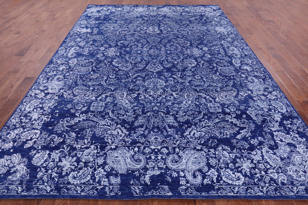 8' 10" X 12' 3" Persian Handmade Wool & Silk Rug - Q13687