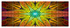 Extraordinary Fractal Yellow Design, Abstract Canvas Print, 70"x28", 6 Panels