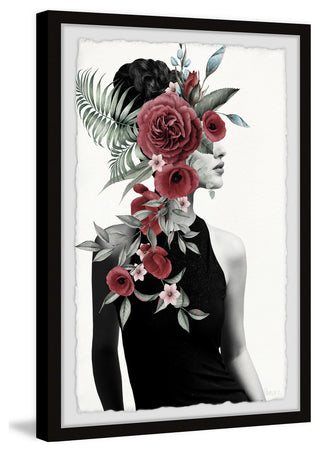 "Red Blooms" Framed Painting Print, 16"x24"