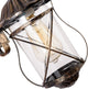 Art Cage Wall Light Fixture Rust Industrial Glass Wall Lighting