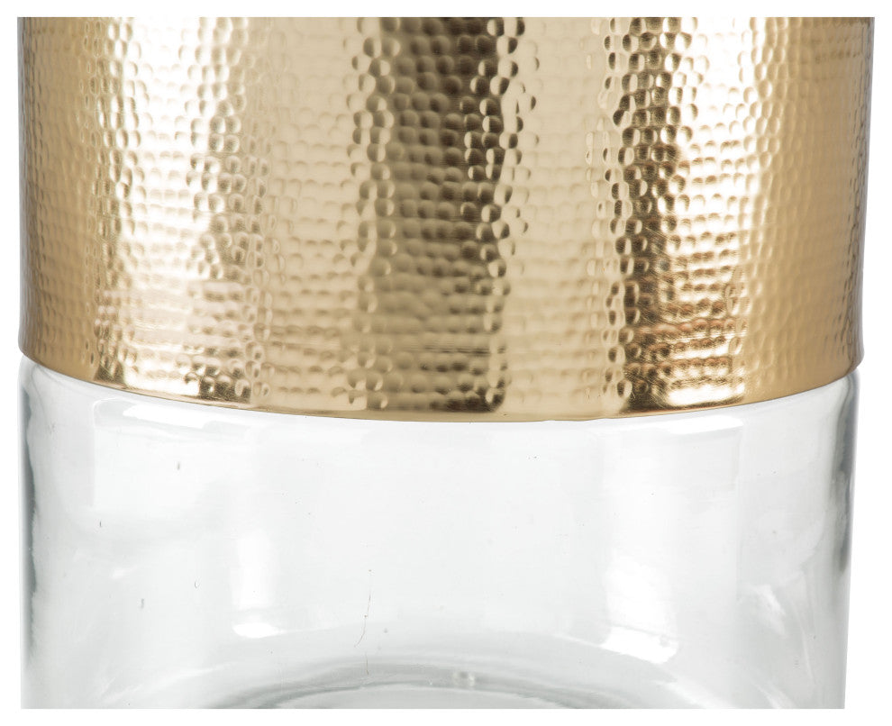 Cannon Side Table Gold & Clear