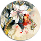 Orchid In Bloom, Floral Disc Metal Artwork, 36"