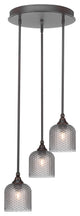 Empire 3-Light Cluster Pendalier, Dark Granite/Smoke Textured